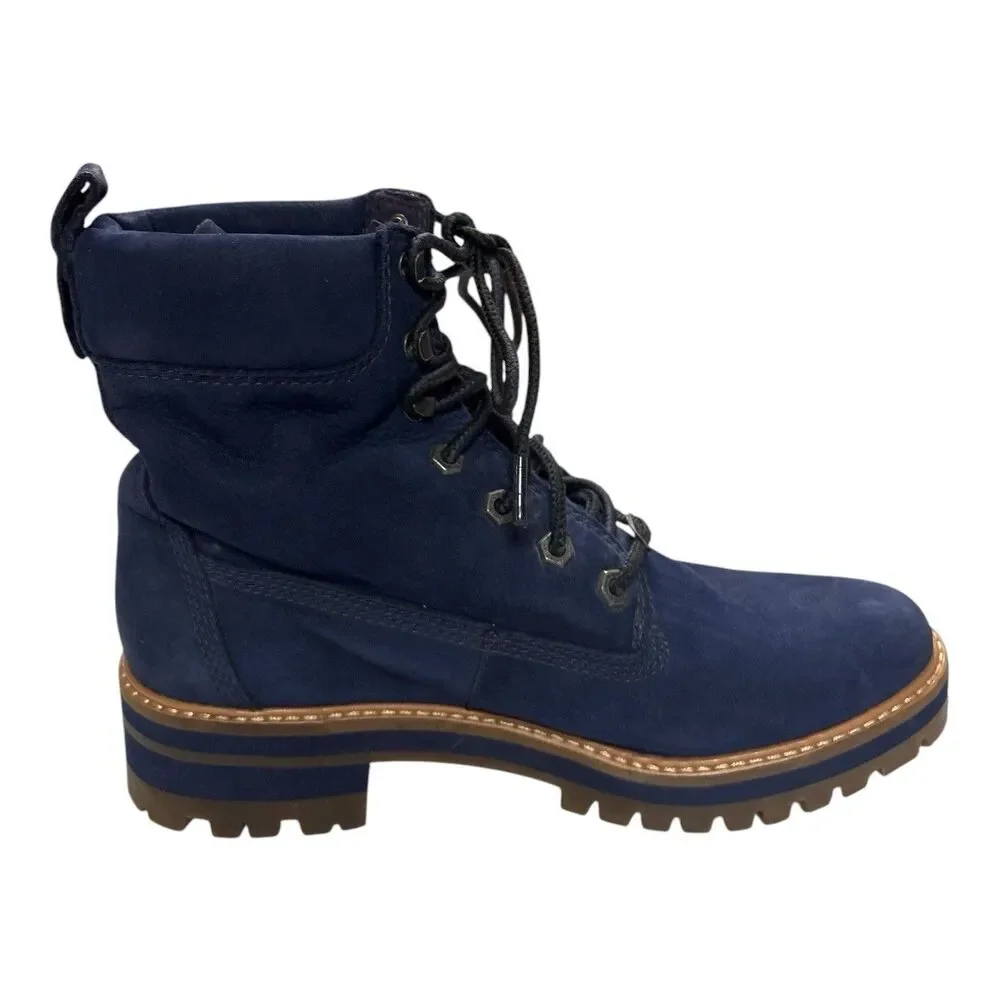Timberland Courmayeur Valley Women’s Size 9.5 Hiking Boots Blue Nubuck Leather